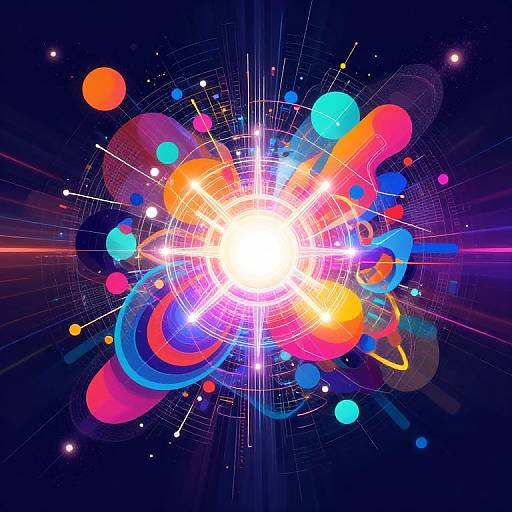 Abstract Cyberpunk Data Visualization