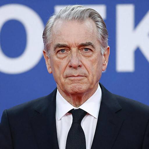 Serious Portrait of Older Man in Suit