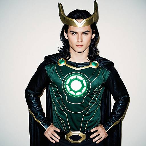 Man in Loki Halloween Costume