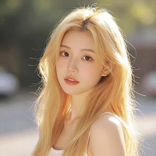 Dreamy Blonde Portrait with Filter