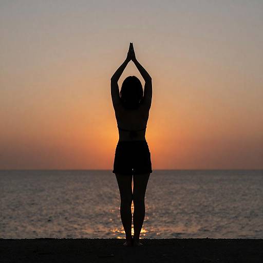 Tranquil Yoga Silhouette at Sunset
