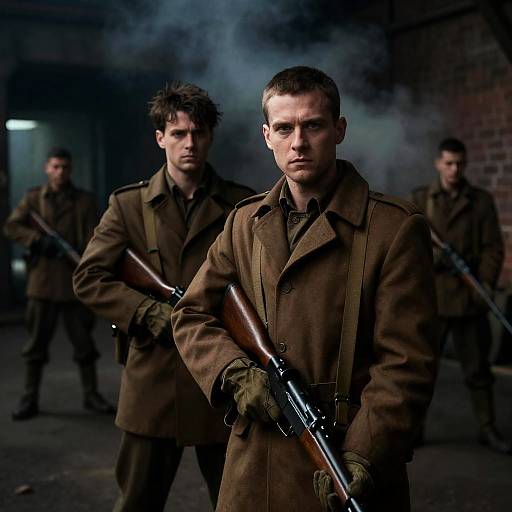 Intense Urban Scene with Gunmen