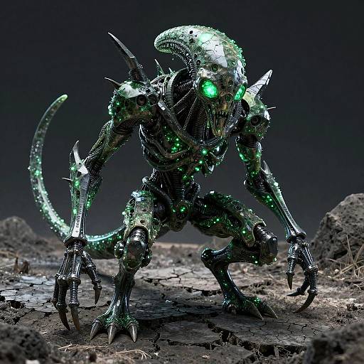 Crystalline Void Stalker in Giger Style