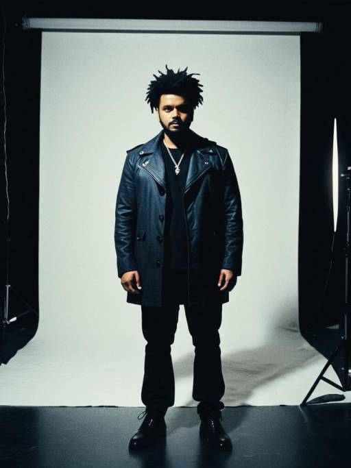 Man in Weeknd-Inspired Costume in Studio