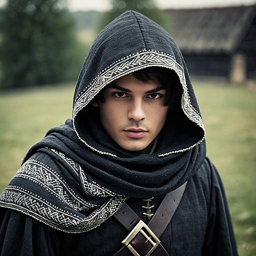 Realistic Medieval Bandit Costume Portrait