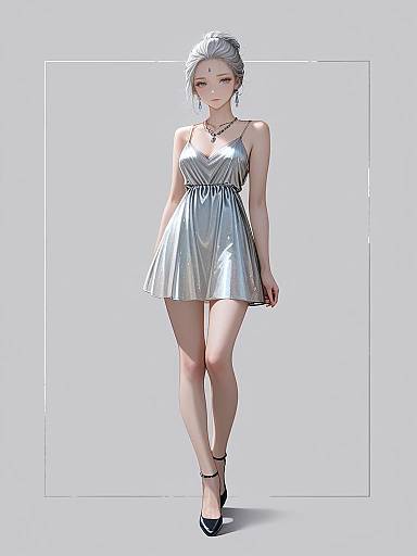 Minimalist Chic Glitter Mini Slip Dress