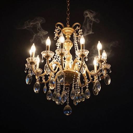 Ethereal Chandelier of Bottled Dreams