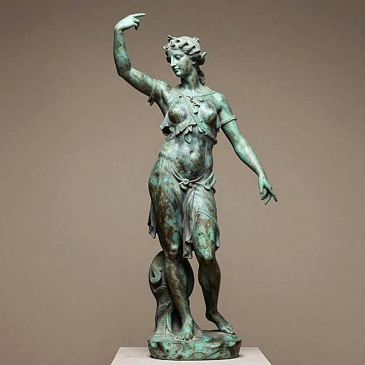 Photorealistic Bronze Muse Statue