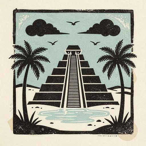 Art Deco Ziggurat Casino Illustration