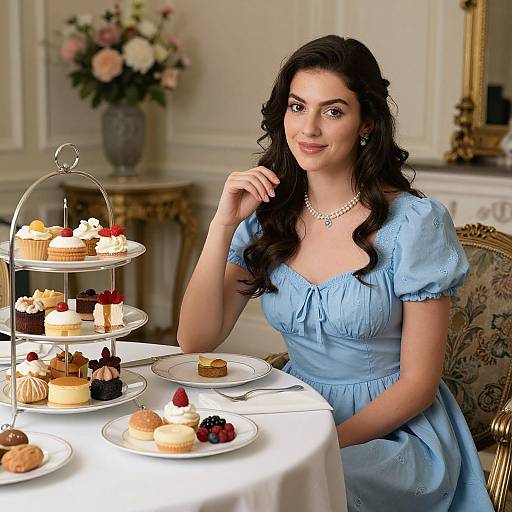 Elegant English High Tea Scene