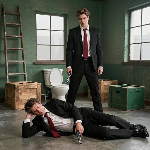 Dramatic Standoff in Industrial Setting