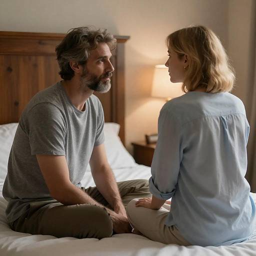 Intimate Conversation in a Cozy Room