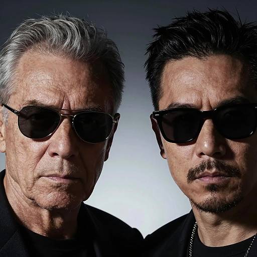 Intense Duo: Close-Up Portrait of Contrast