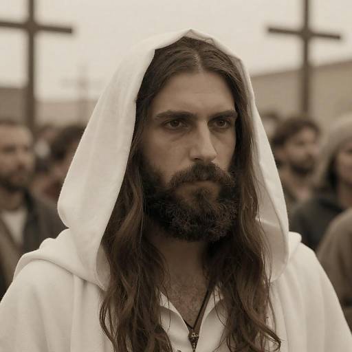 Intense Bearded Man in Sepia Tones