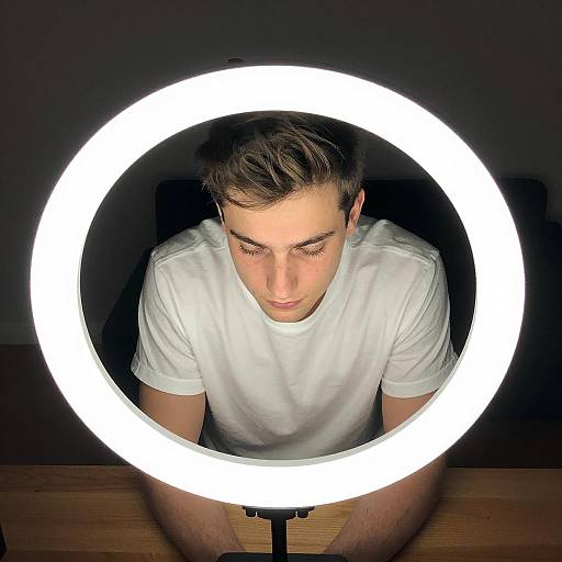 Illuminated Portrait of a Young Man