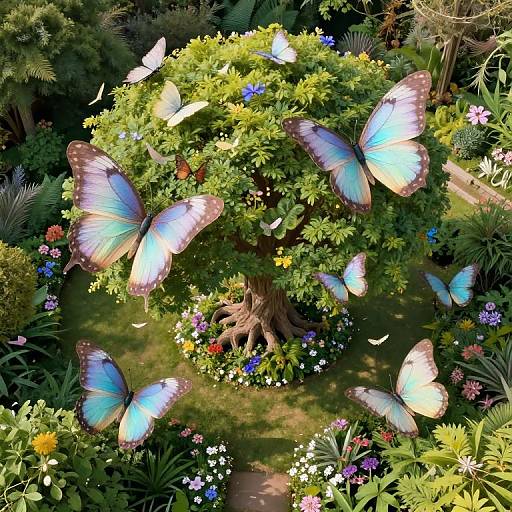 Dreamlike Aerial Surreal Garden