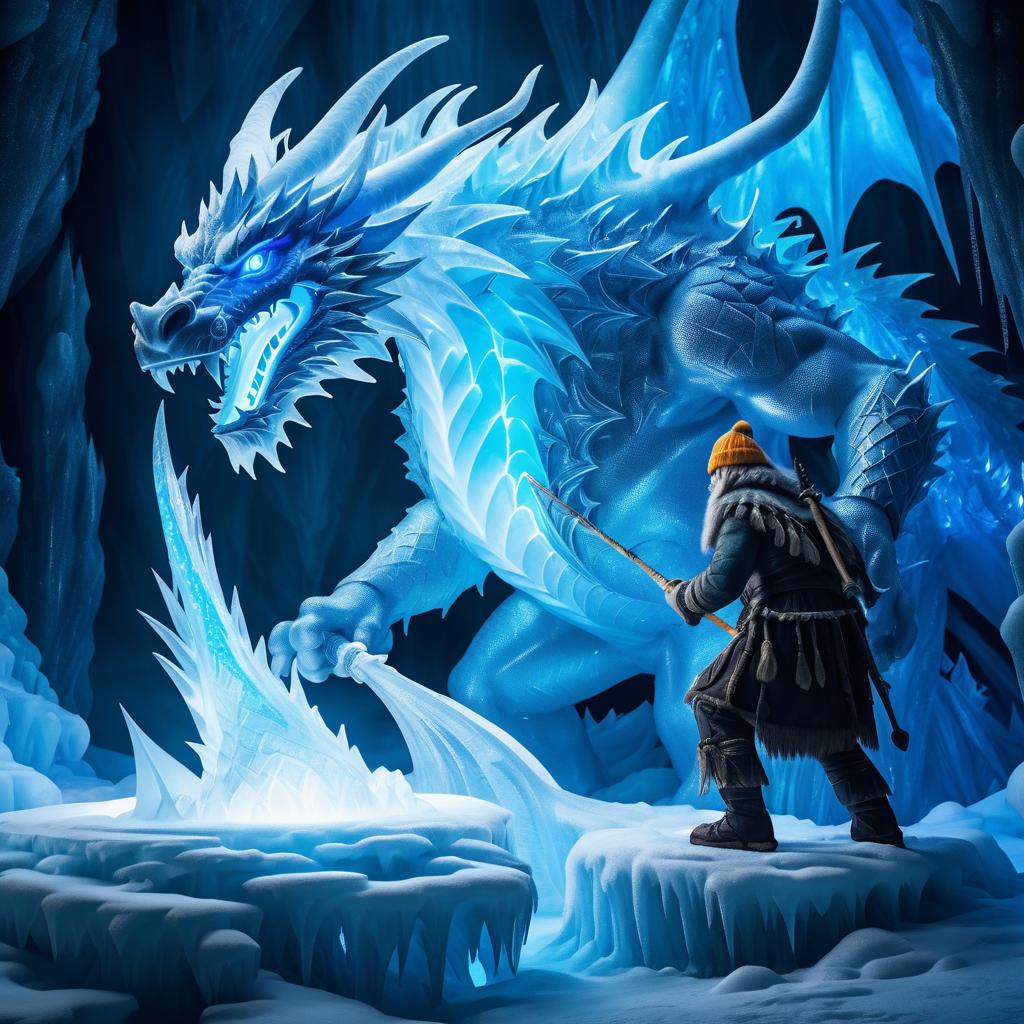 Surreal Ice Dragon Troll Sculptor Artwork