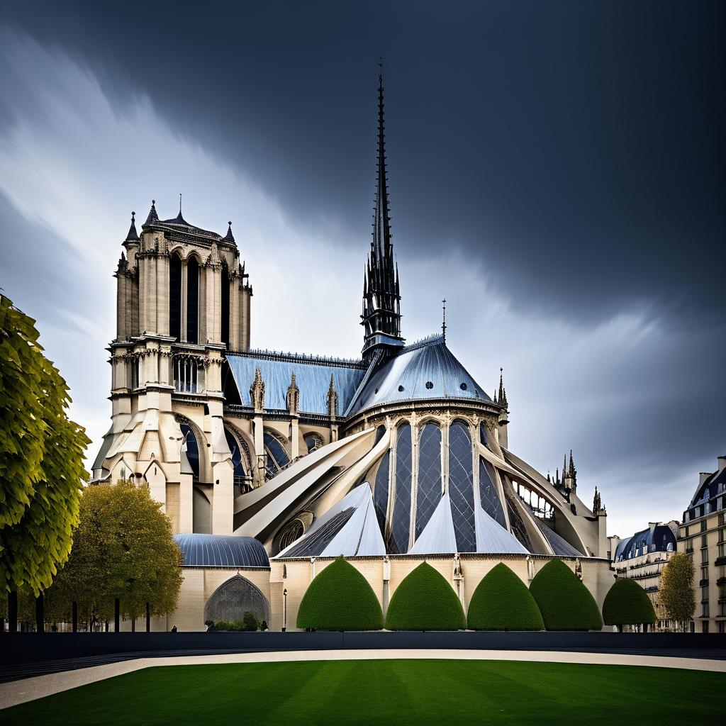 Zaha Hadid Inspired Notre Dame in UHD