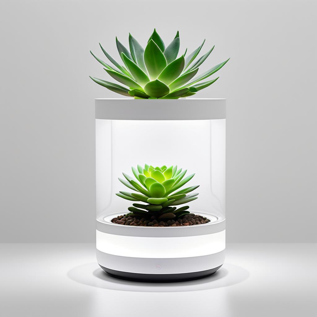 High Detail Succulent in Clear Pot