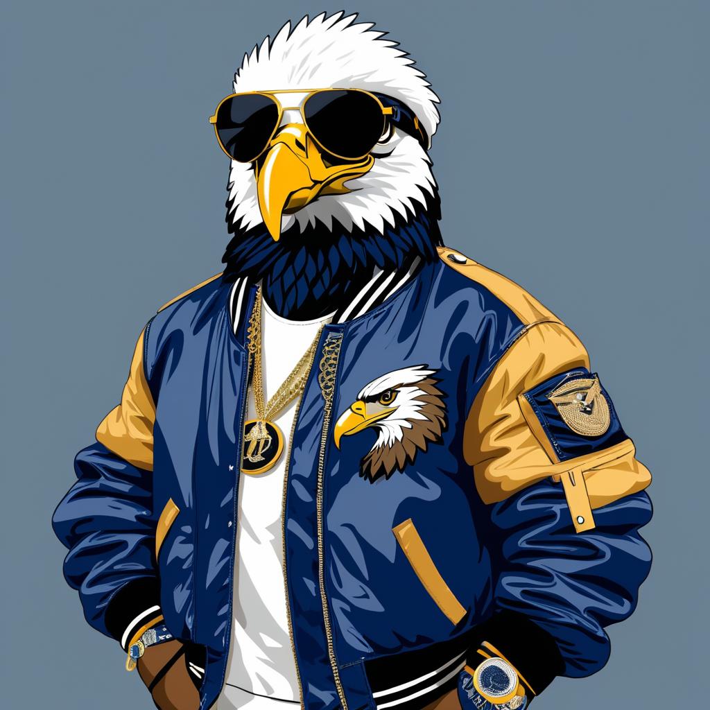 Eagle Rapper in Bomber Jacket