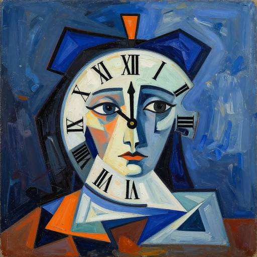 Surreal Picasso-Inspired Melting Clock