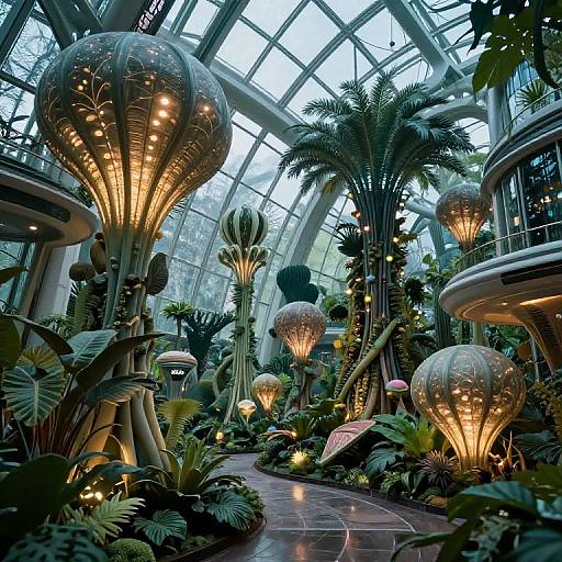 Futuristic Alien Botanical Garden