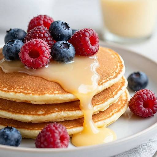 Golden Margarine Melting on Pancakes
