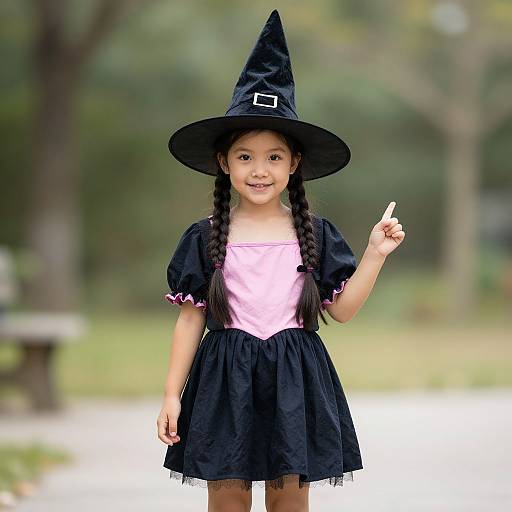 Winnie Witch Costume with Braids