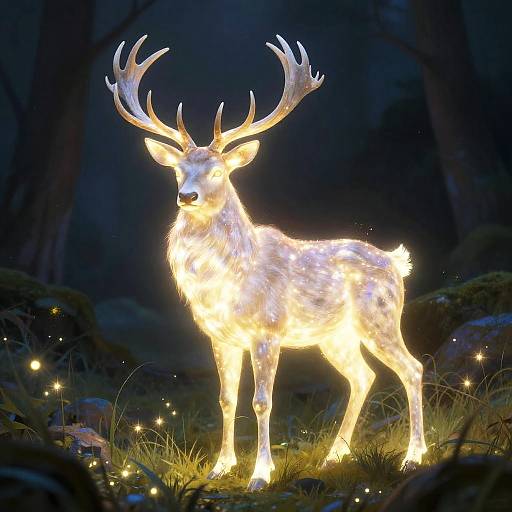 Celestial Warrior as Glowing Stag