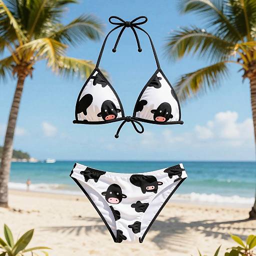 Playful Cow Print Summer Bikinis