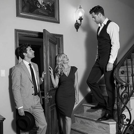 Monochrome Elegance: A Timeless Scene