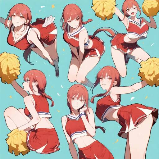 Cheerleader Makima in Action
