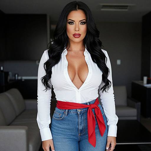 Confident Woman in Bold Fashion