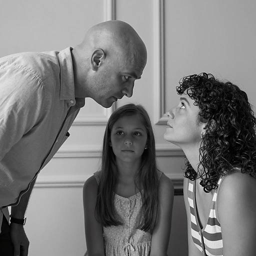 Black and White Family Confrontation