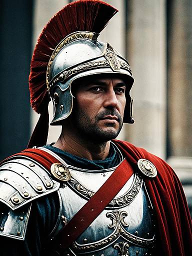 Roman Soldier in Regal Armor
