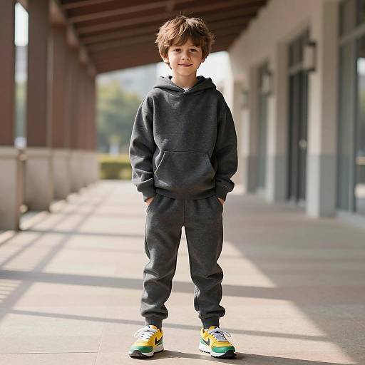 Young Boy in Casual Joggers Costume