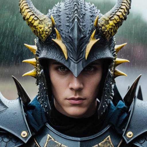 Dragon Boy Portrait in Rain