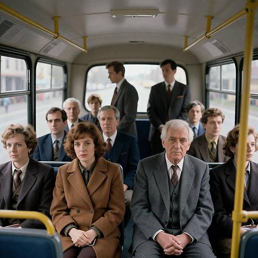 1980s Urban Life on a Crowded Bus