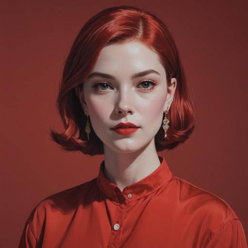 Striking Portrait of a Red-Haired Girl