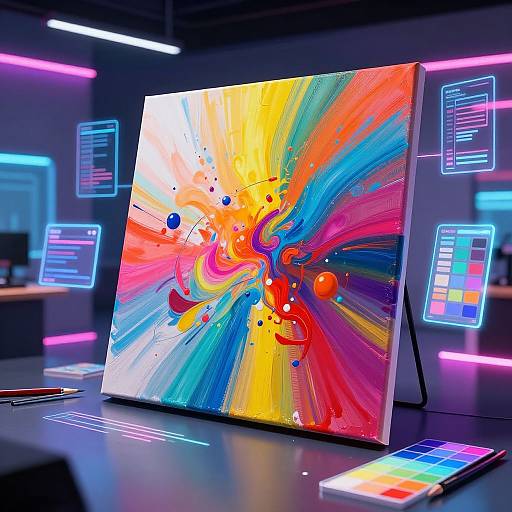 Futuristic Digital Art Studio