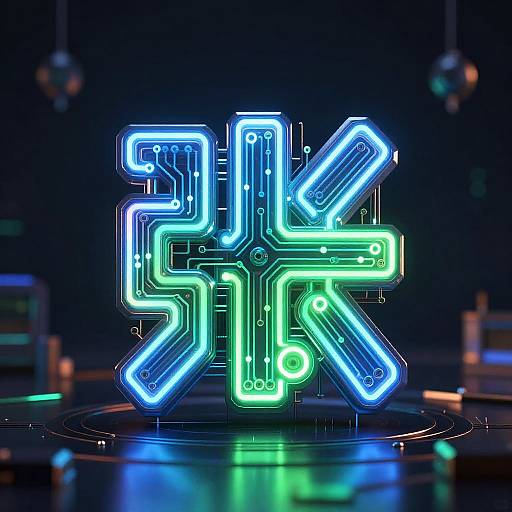 AI Icon Generator with Cyberpunk Circuitry