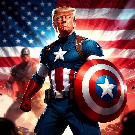 Trump as Captain America Rally