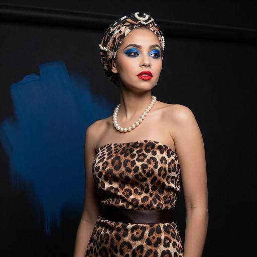 Elegant Woman with Bold Fashion Statement