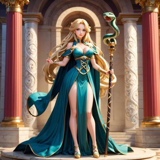 Elegant Statue of a Goddess Figure