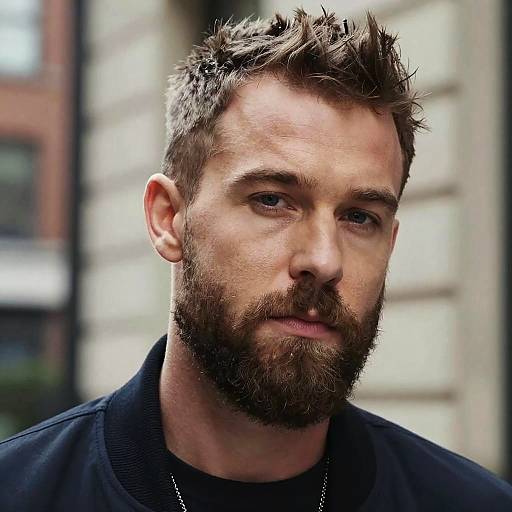 Stylish Man with Thick Beard