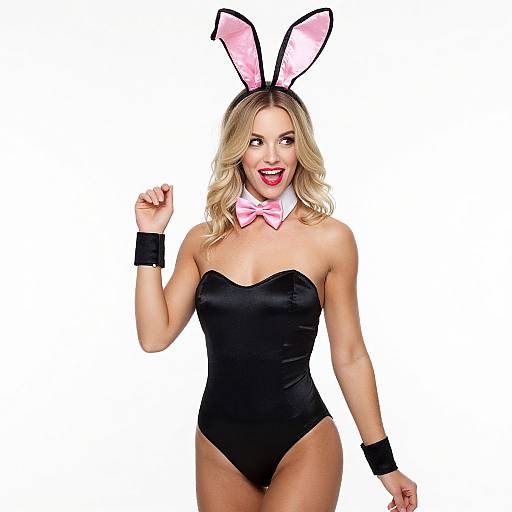 Blonde Woman in Bunny Costume