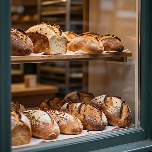 Cinematic Bakery Window View