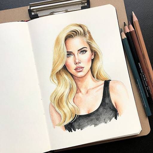 Detailed Watercolor and Pencil Portrait