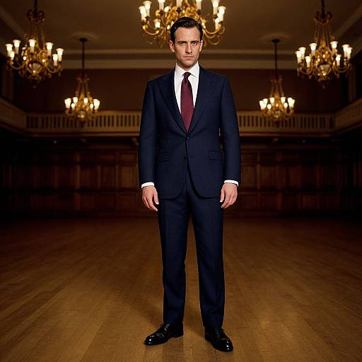 Confident Man in Elegant Ballroom Attire
