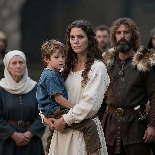 Medieval Mother and Family Portrait